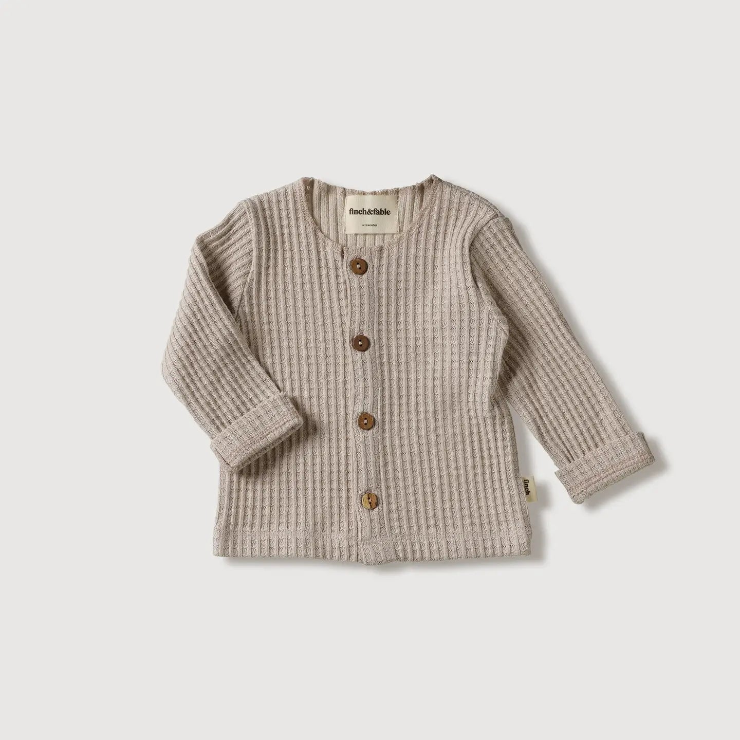 Finch & Fable vestje wafel beige