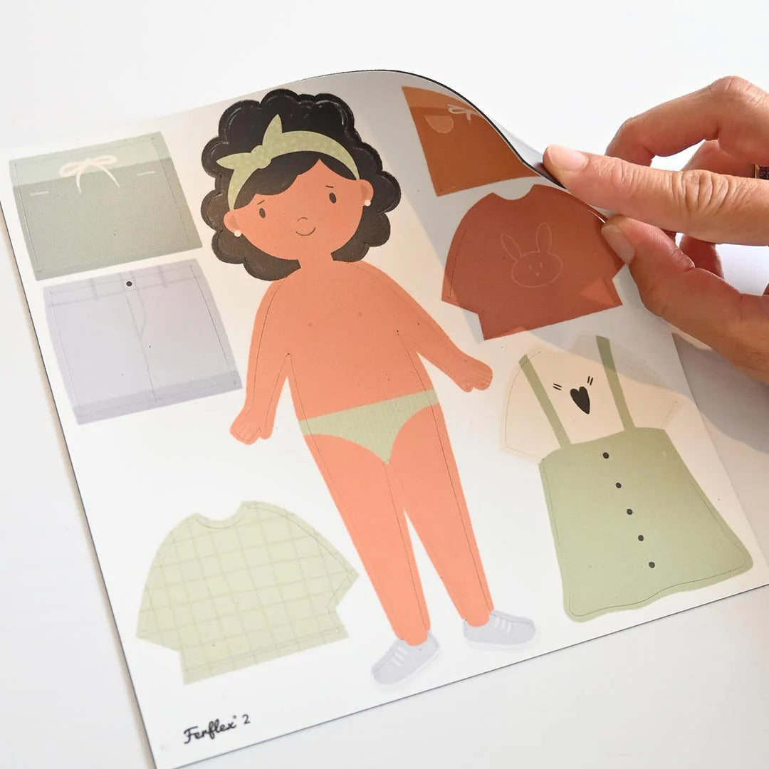 Ferflex magnetische figuurtjes aankleden meisje