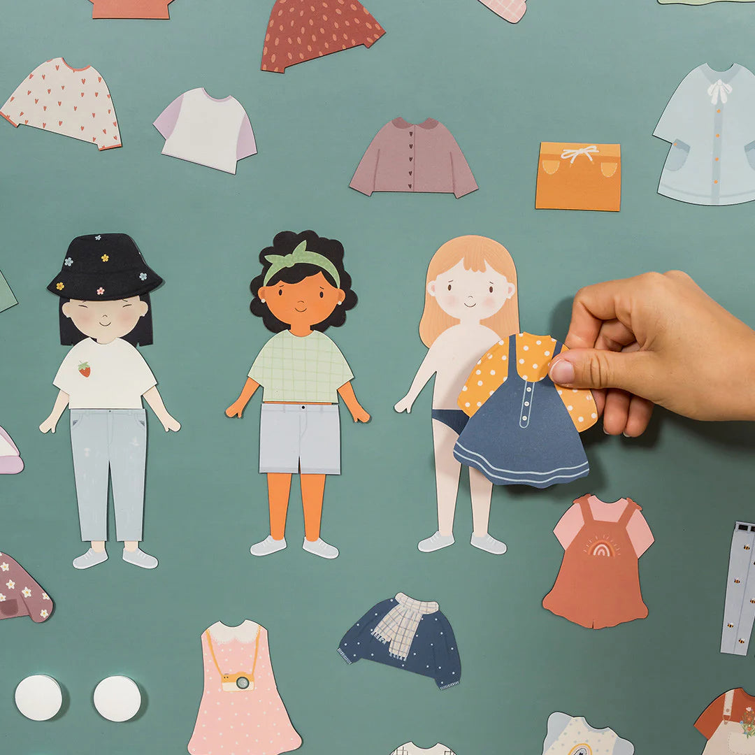 Ferflex magnetische figuurtjes aankleden meisje