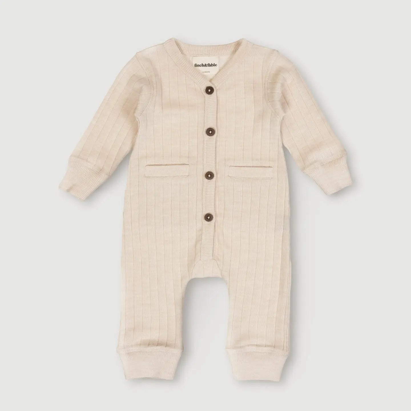 Finch & Fable boxpakje wol ribbelstof oat