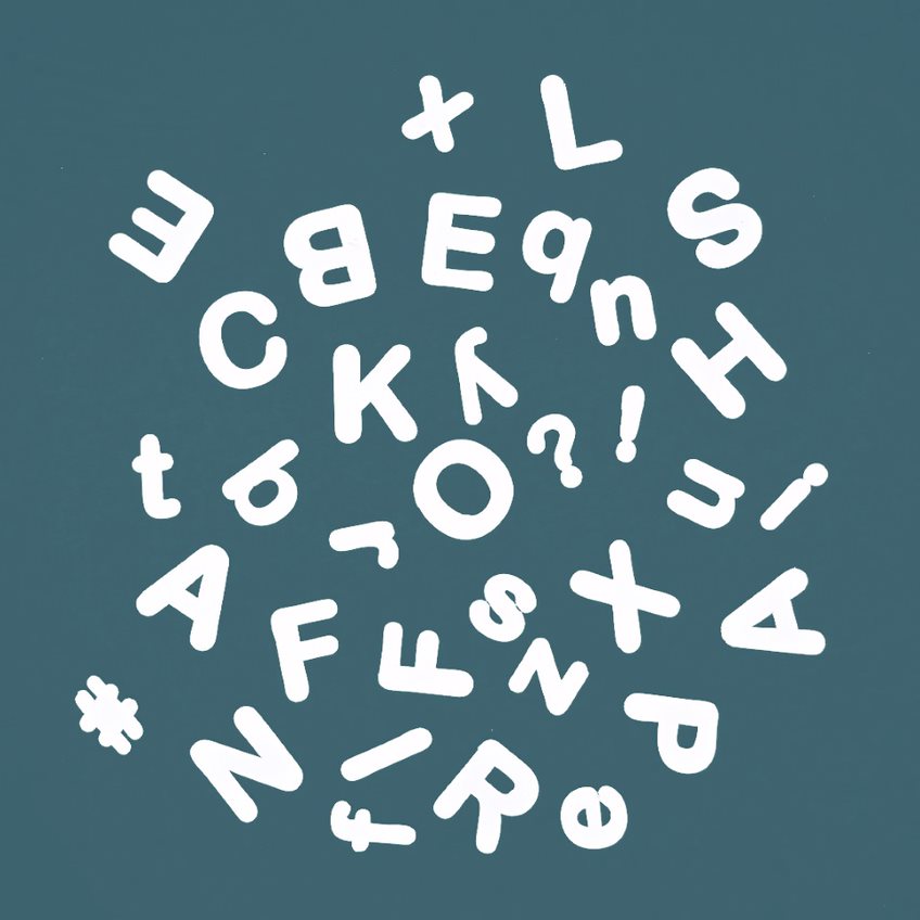 Ferflex witte magnetische letters (set van 125)