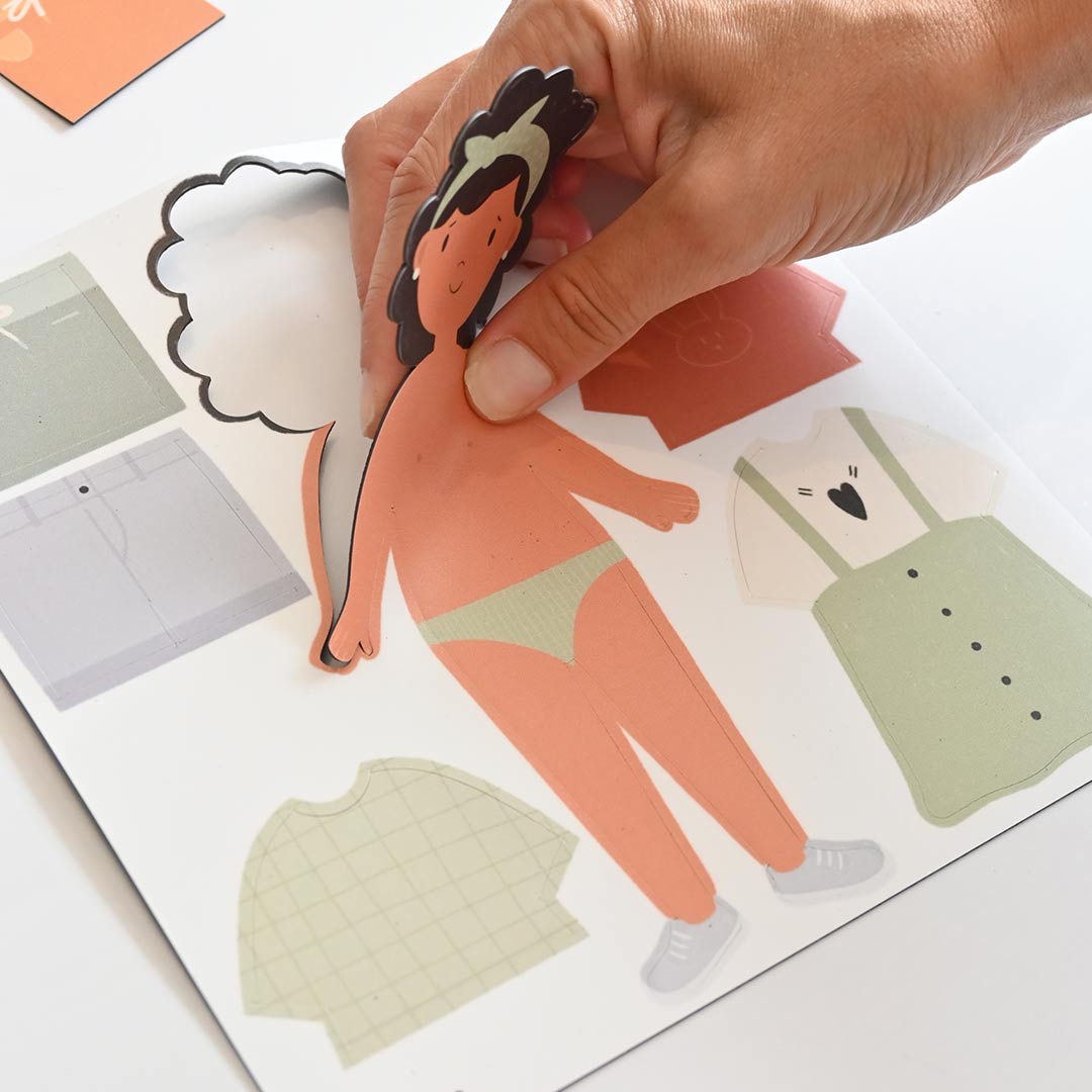 Ferflex magnetische figuurtjes aankleden meisje