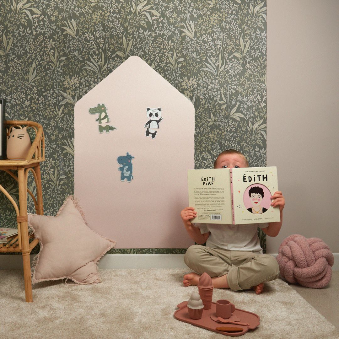 Ferflex magnetische muursticker huis roze beige