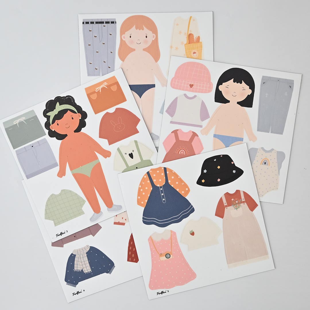 Ferflex magnetische figuurtjes aankleden meisje