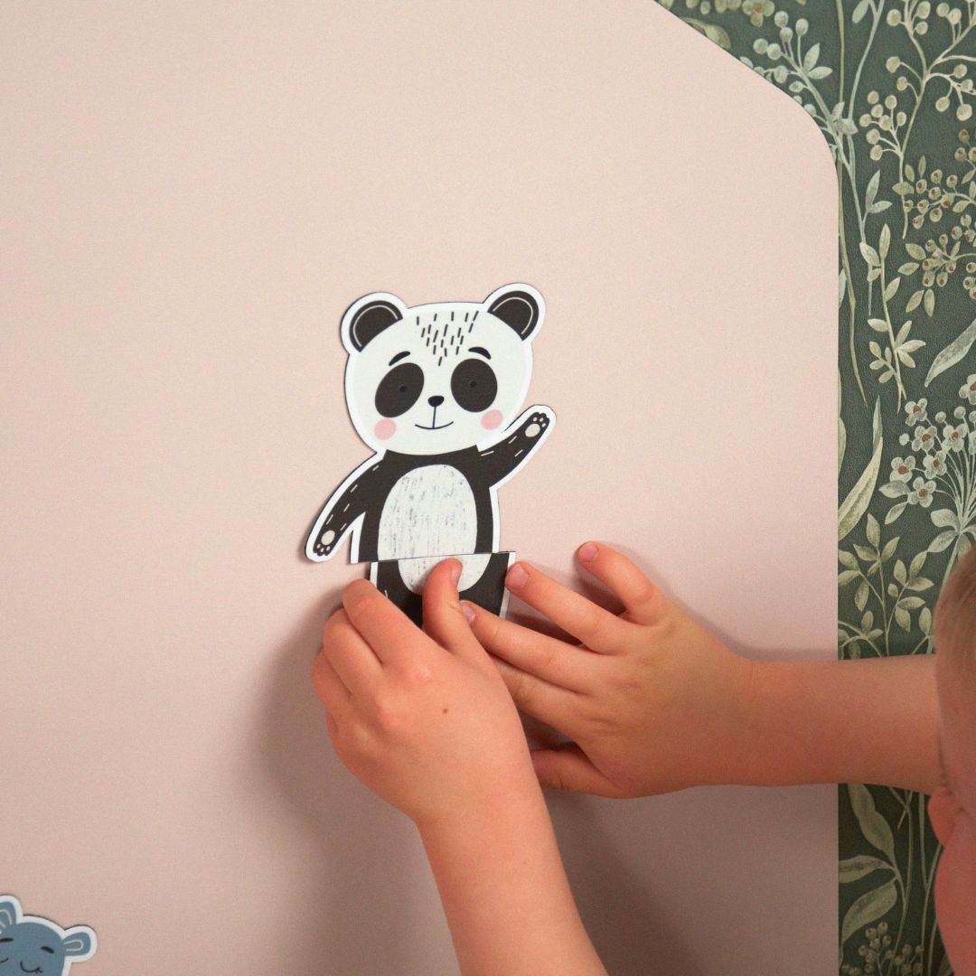 Ferflex magnetische muursticker huis roze beige