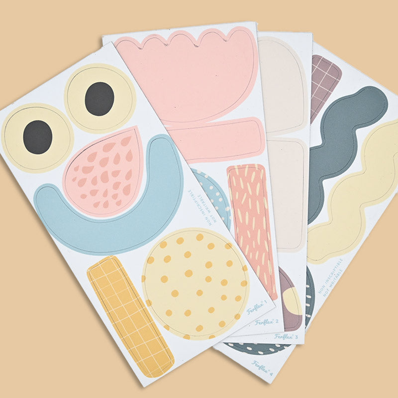 Ferflex magnetische muursticker huis roze beige