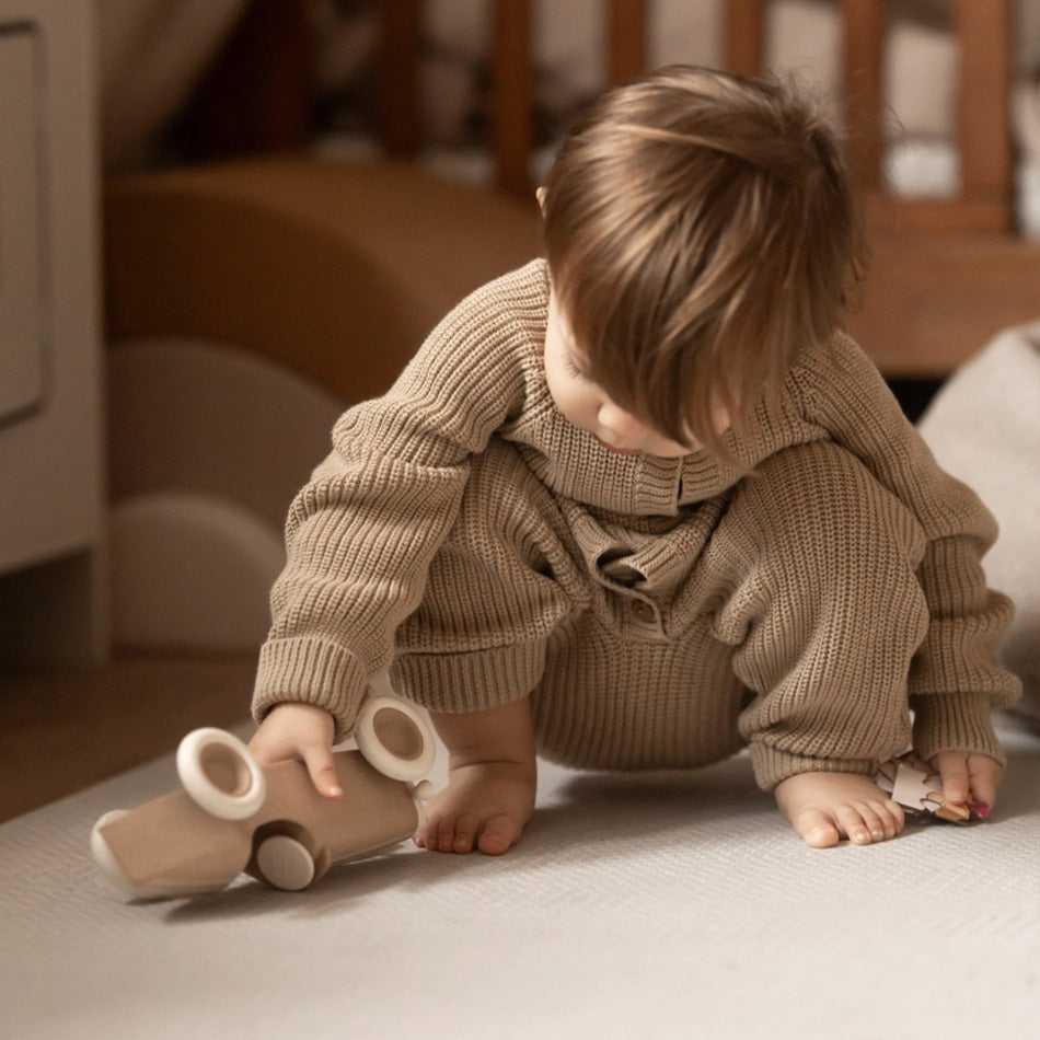 Annie & Charles gebreid boxpakje beige brown