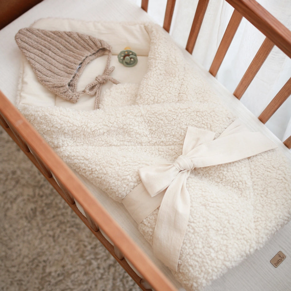 Babyly wikkeldeken teddy boucle cream