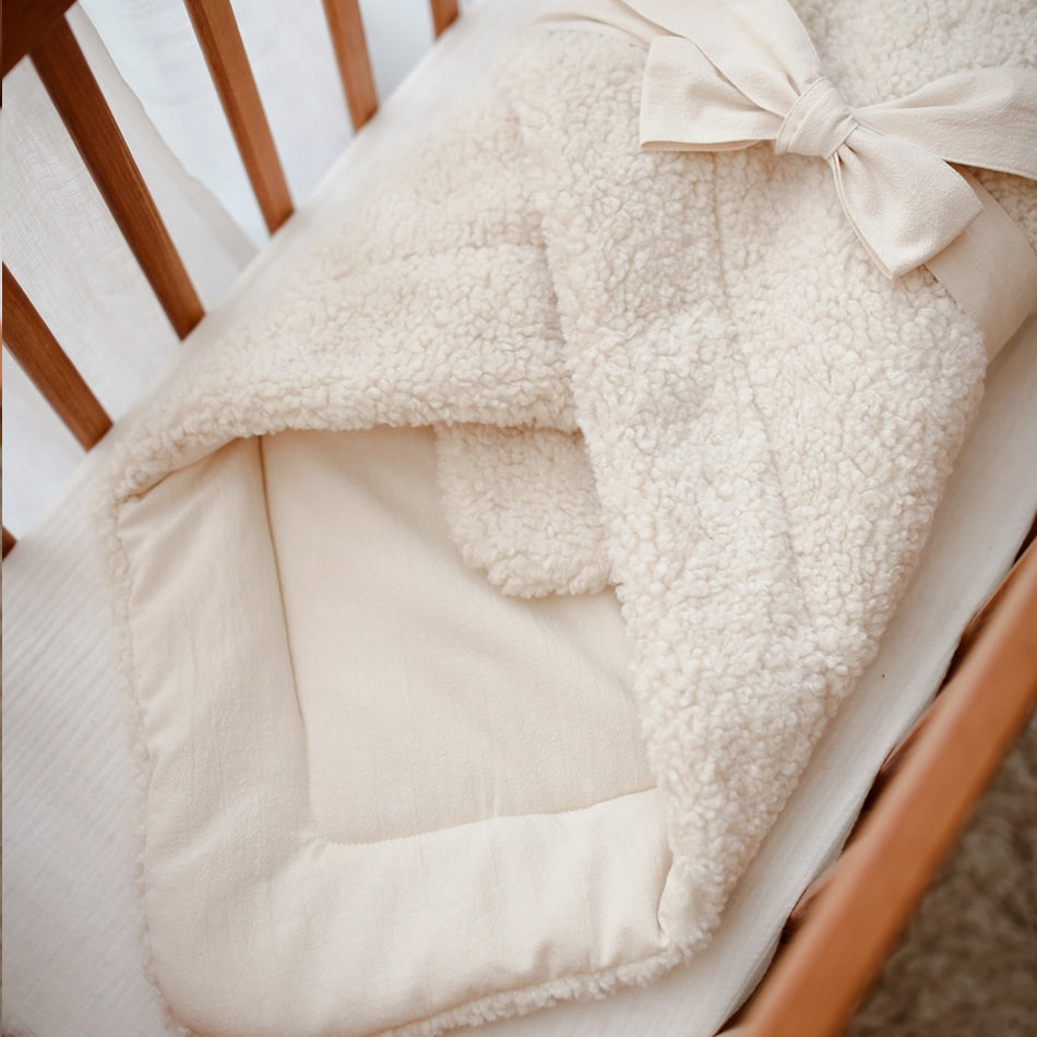 Babyly wikkeldeken teddy boucle cream