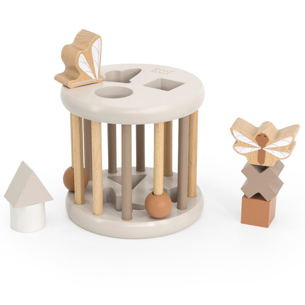 Label Label houten vormsorteerwiel nougat