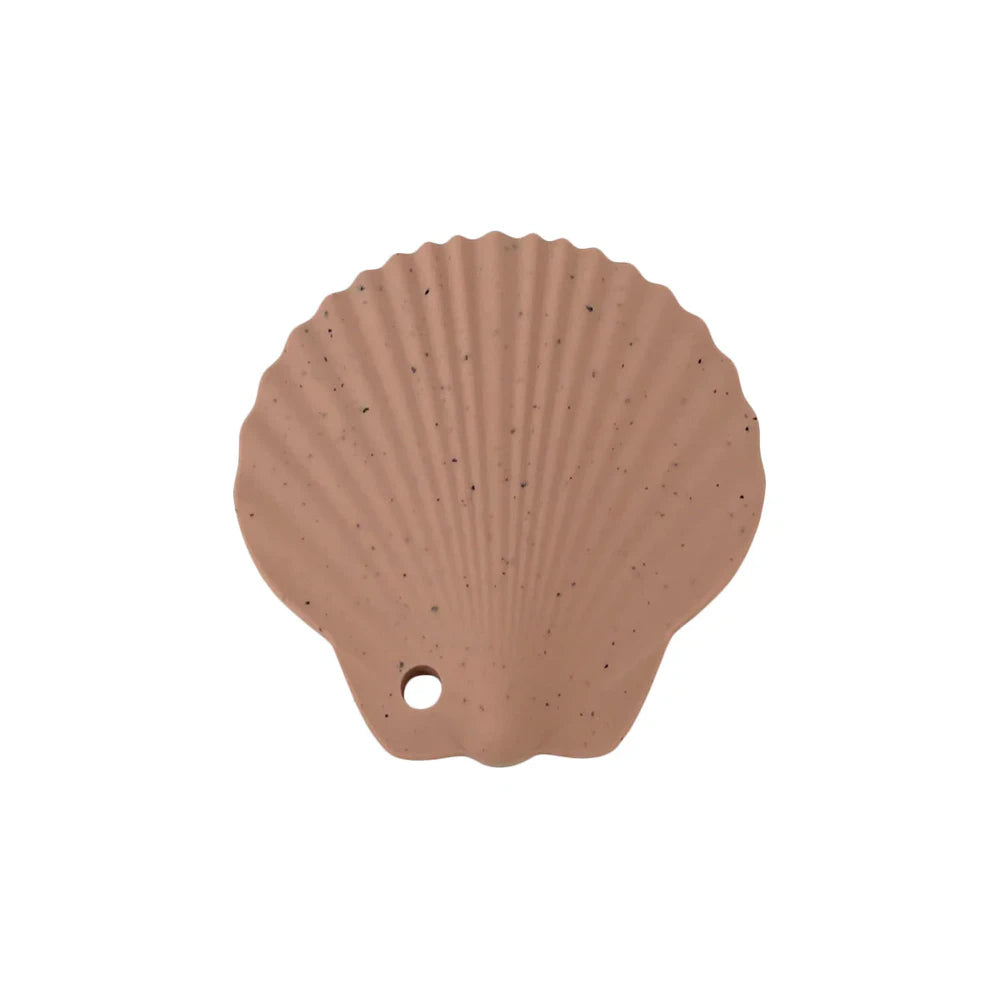Leo et Lea siliconen bijtring schelp rosewood