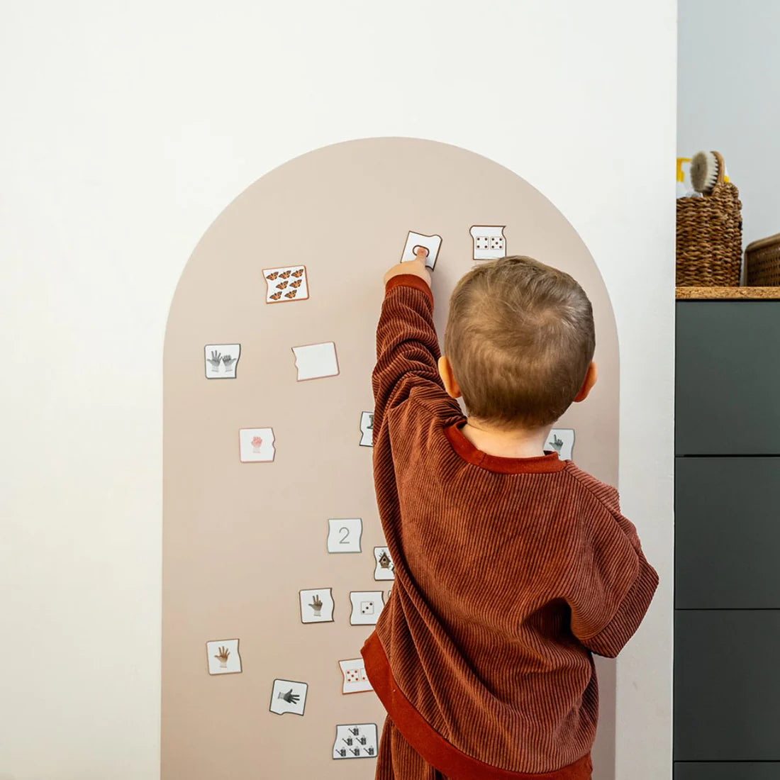 Ferflex magnetische muursticker boog roze beige