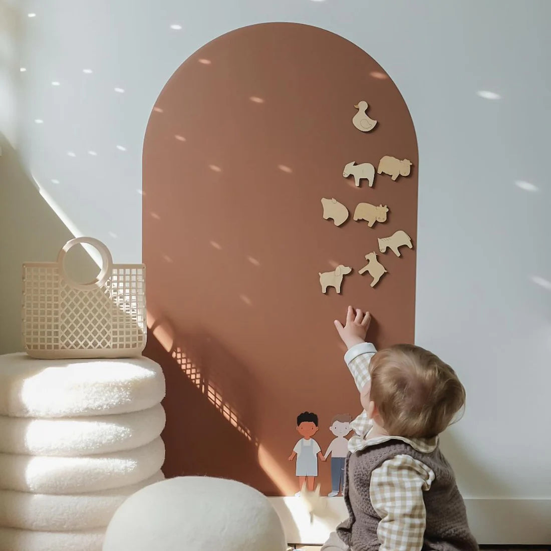 Ferflex magnetische muursticker boog caramel