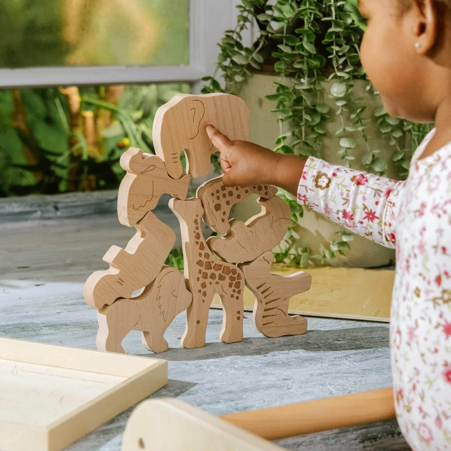 Coco Village houten balans puzzel savanne (8 stuks)