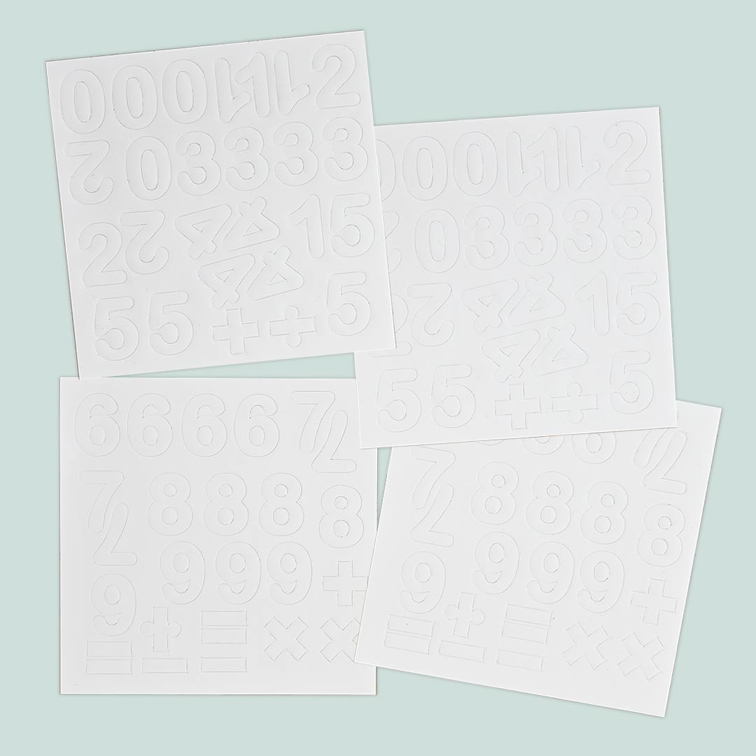 Ferflex witte magnetische cijfers (set van 100)