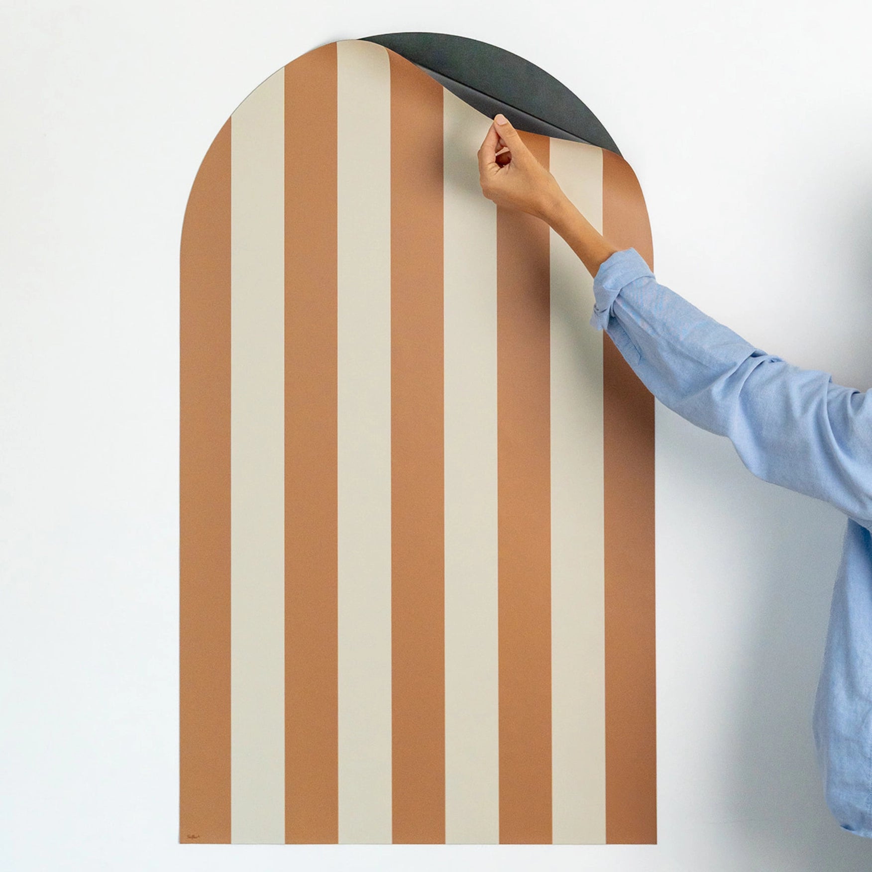 Ferflex magnetische muursticker boog beige/camel gestreept
