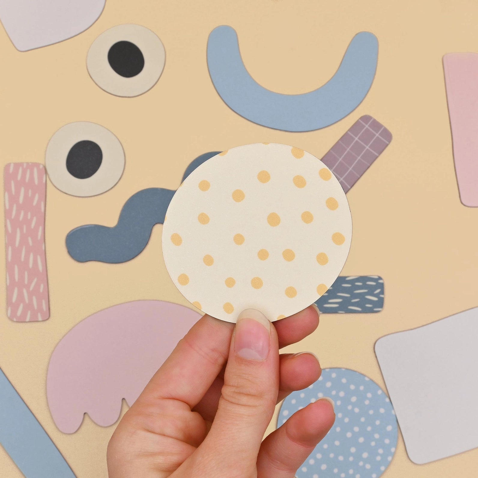 Ferflex magnetische muursticker huis roze beige