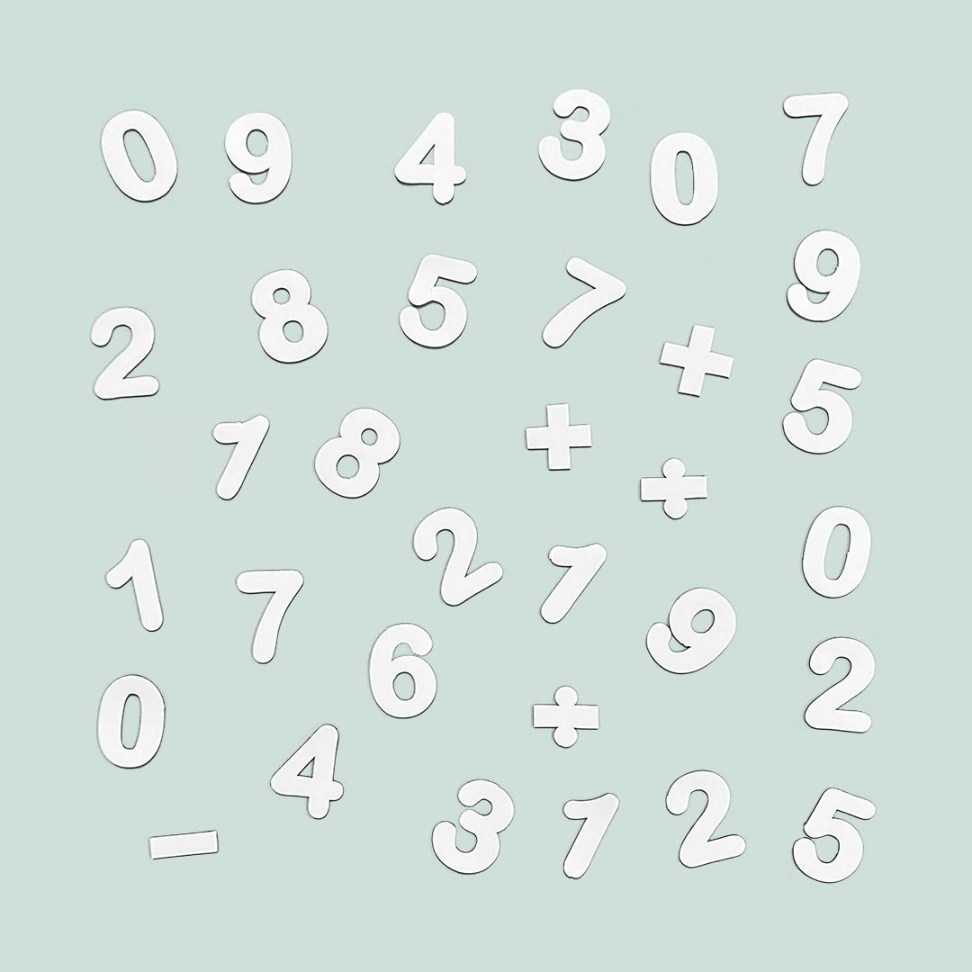 Ferflex witte magnetische cijfers (set van 100)