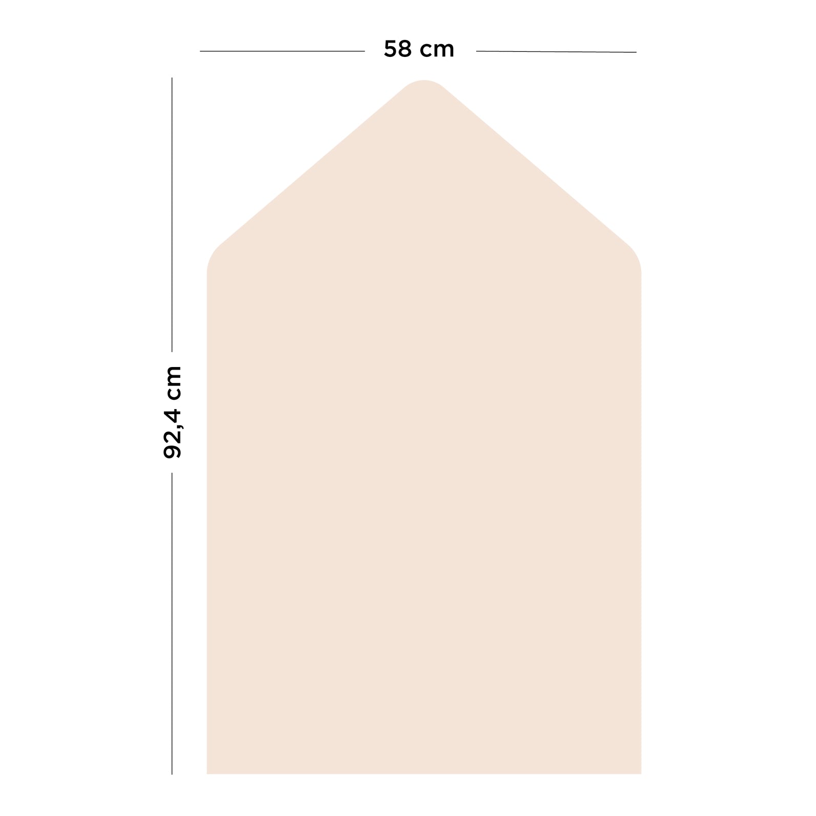 Ferflex magnetische muursticker huis roze beige