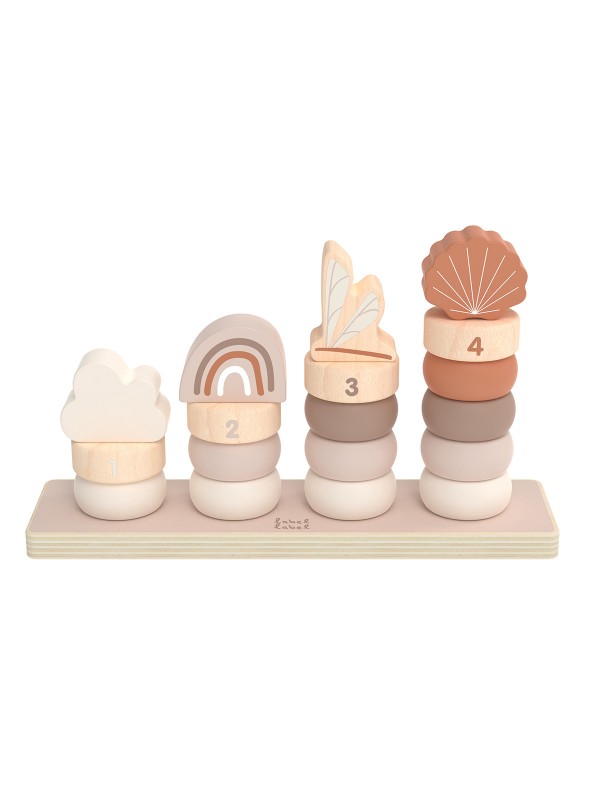 Label Label kleine stapelringen nougat