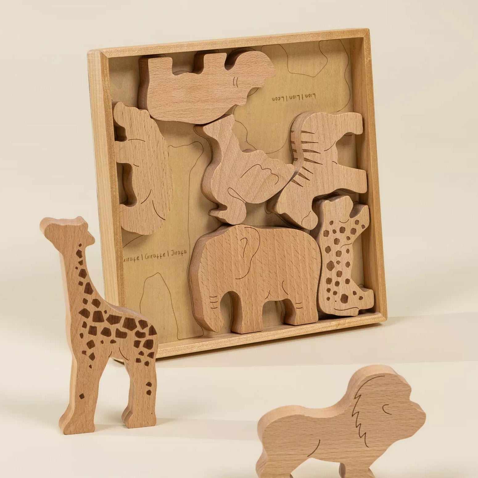 Coco Village houten balans puzzel savanne (8 stuks)