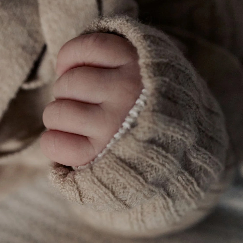 Moalie merinowol sleepsuit beige