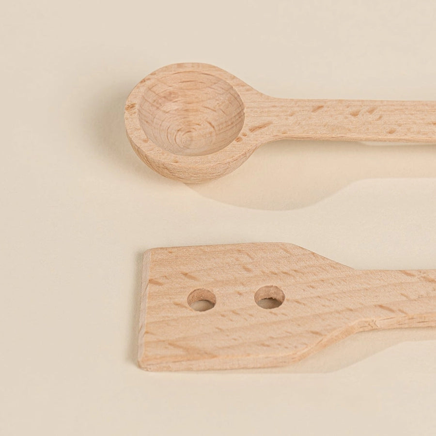Coco Village houten pannen set met spatel en lepel