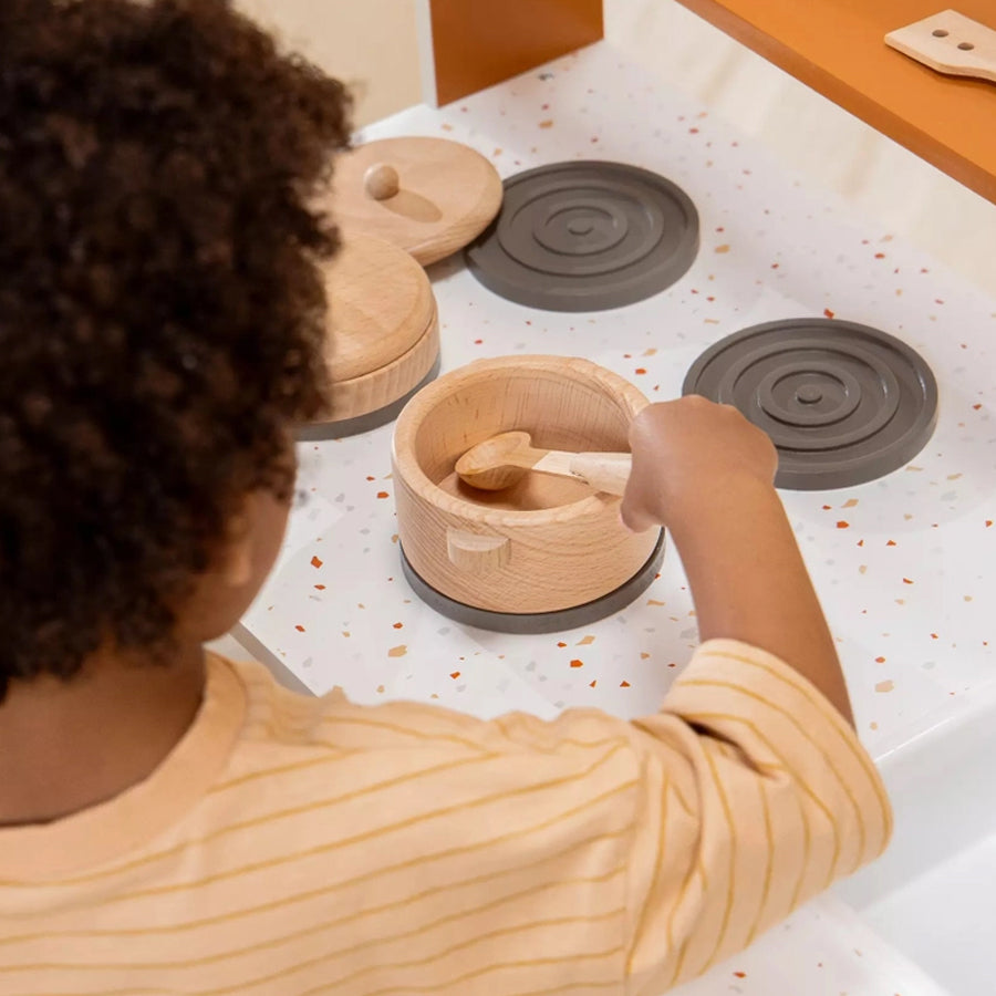 Coco Village houten pannen set met spatel en lepel