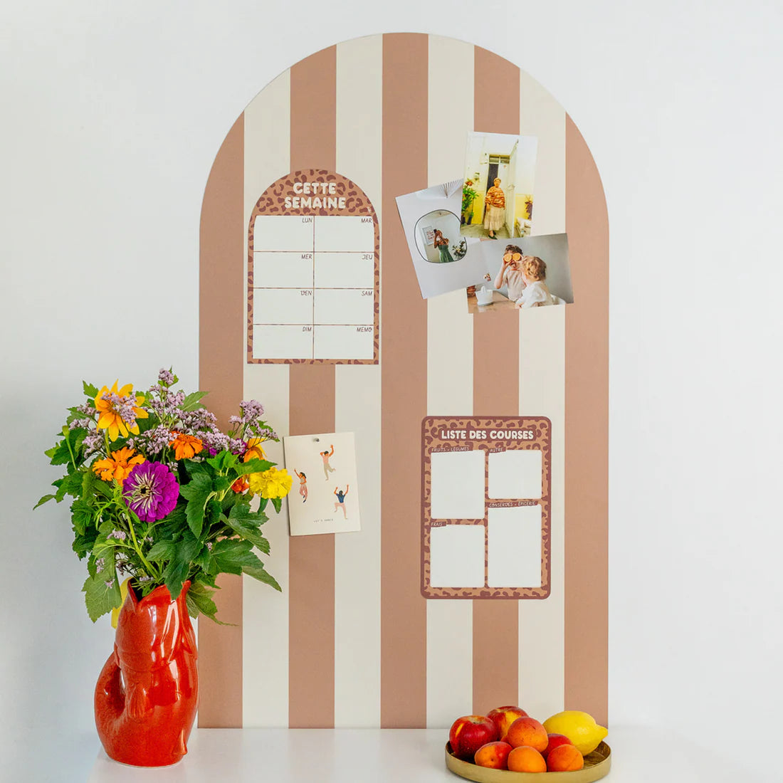 Ferflex magnetische muursticker boog beige/camel gestreept