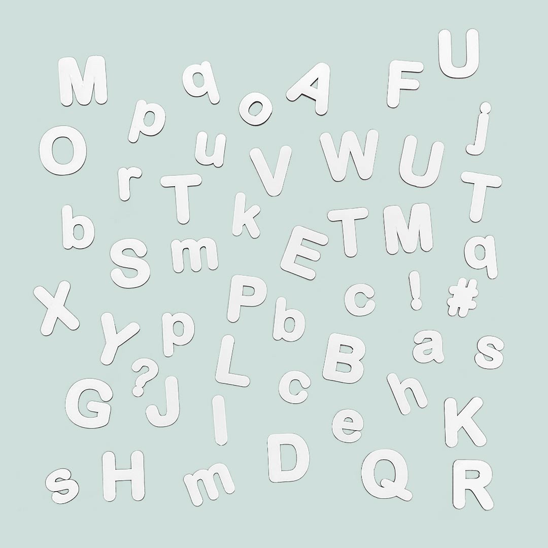 Ferflex witte magnetische letters (set van 125)