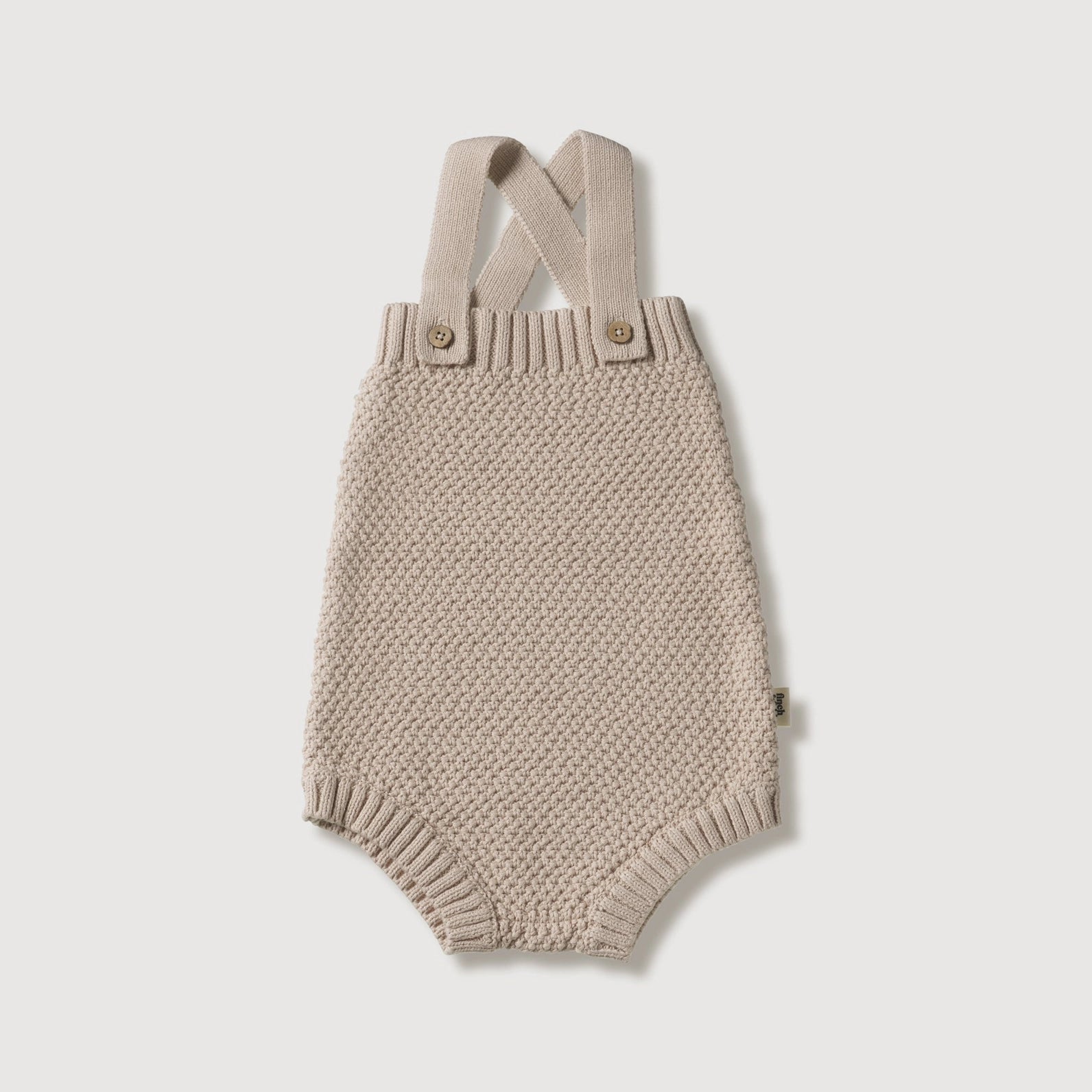 Finch & Fable gebreide salopette beige bruin