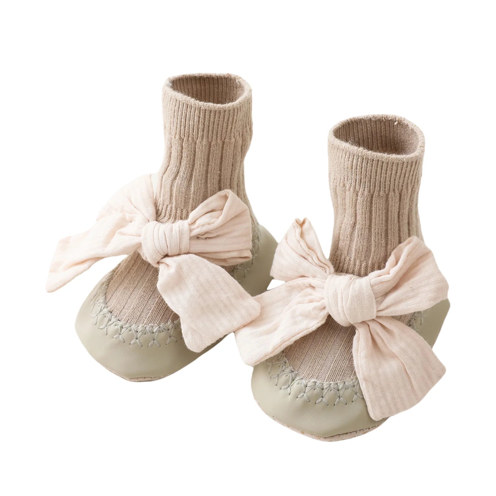 Annie & Charles babyschoentjes met strik beige