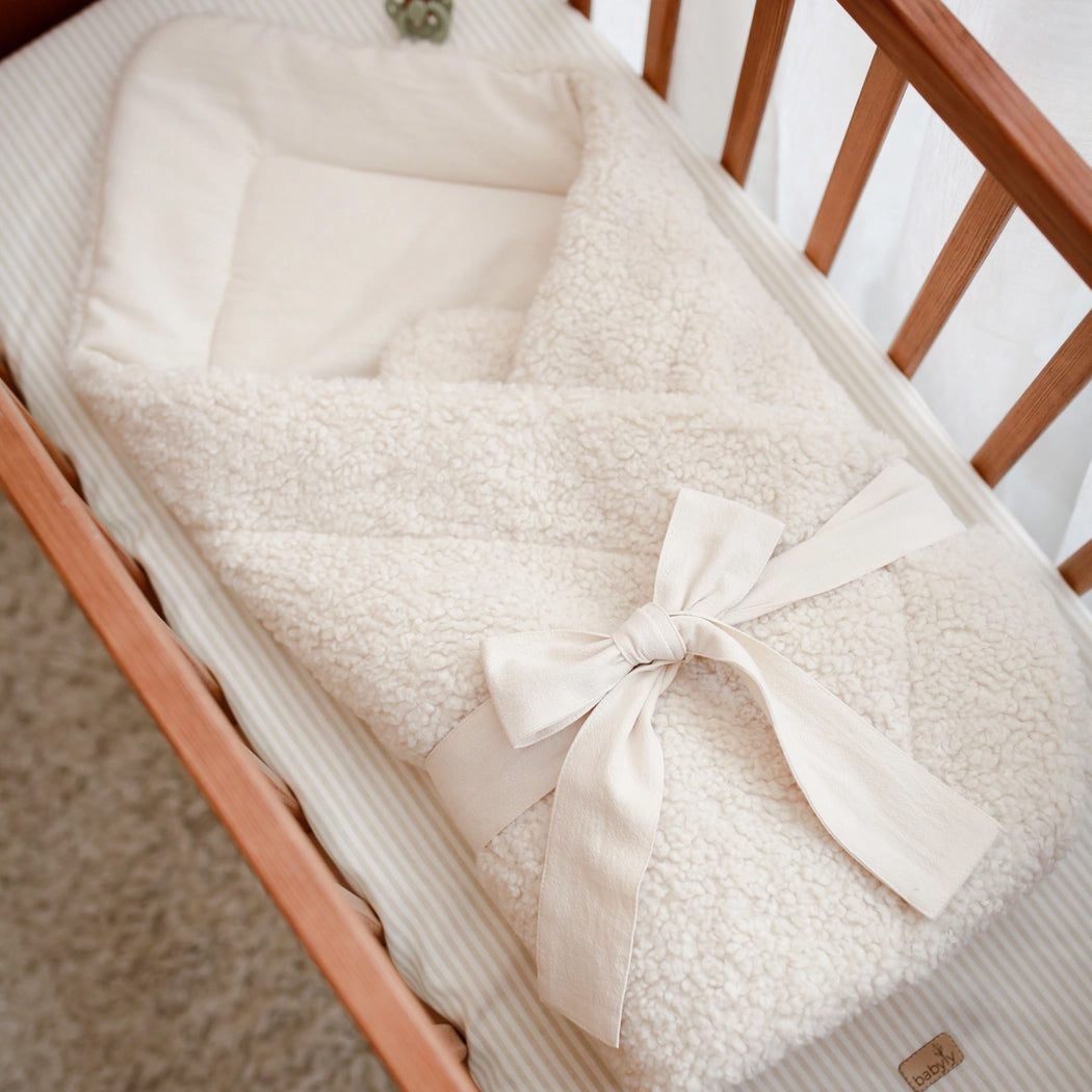 Babyly wikkeldeken teddy boucle cream