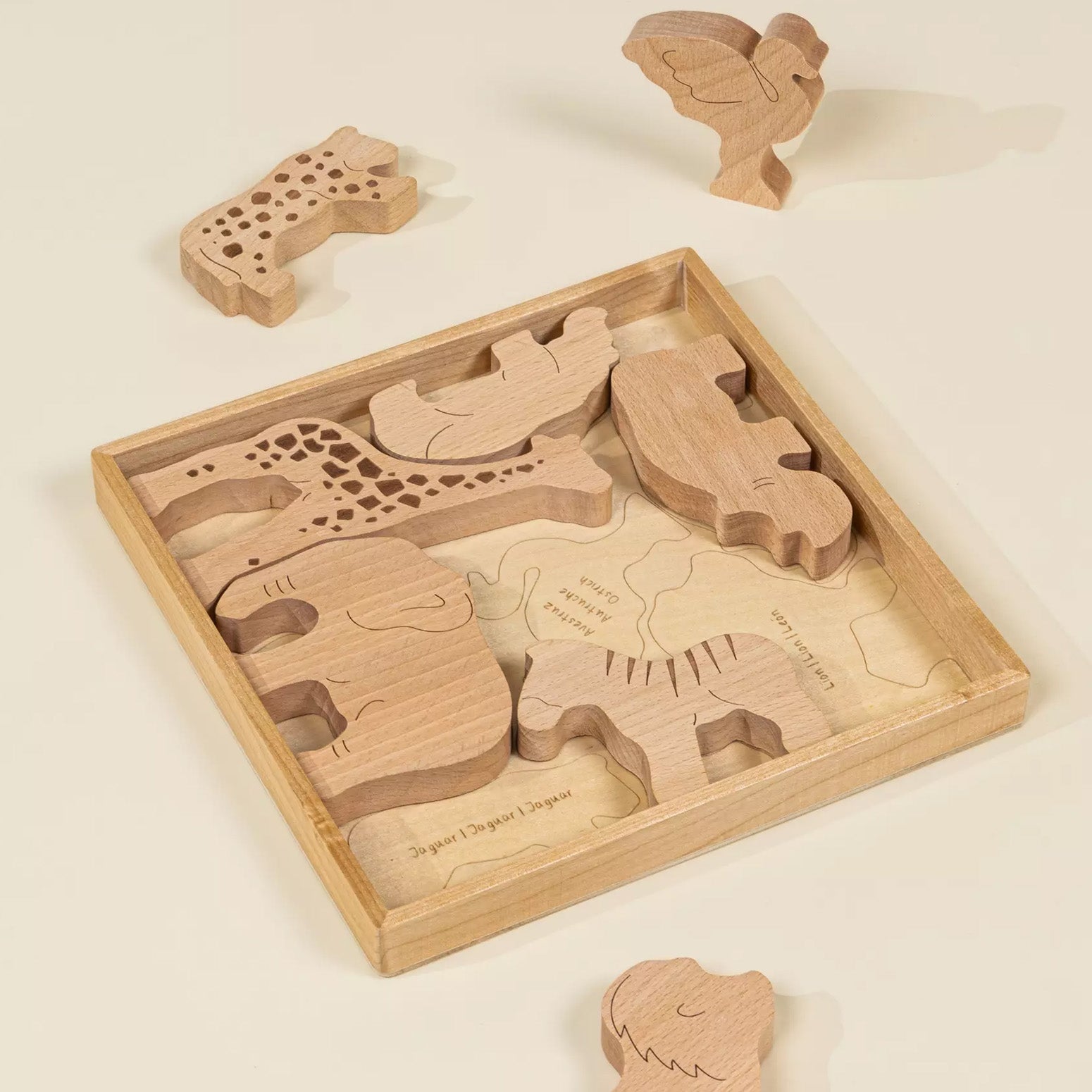 Coco Village houten balans puzzel savanne (8 stuks)