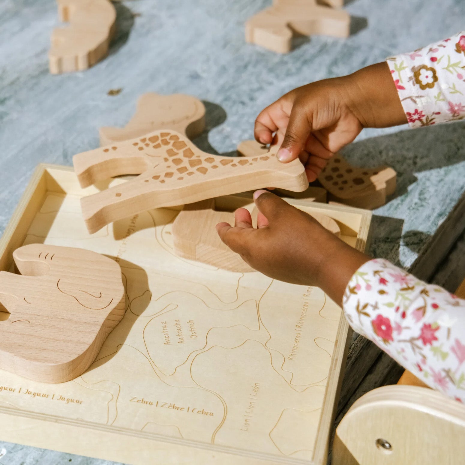 Coco Village houten balans puzzel savanne (8 stuks)