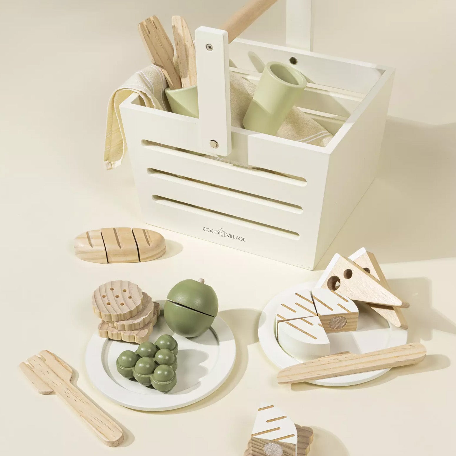 Coco Village houten picknickset met accessoires