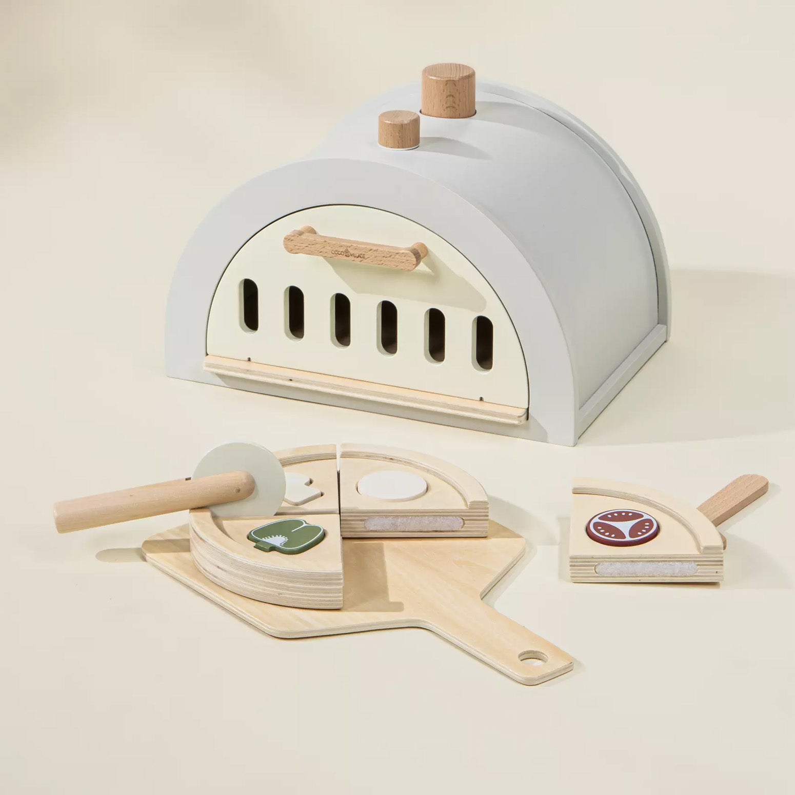 Coco Village houten pizzaoven met accessoires