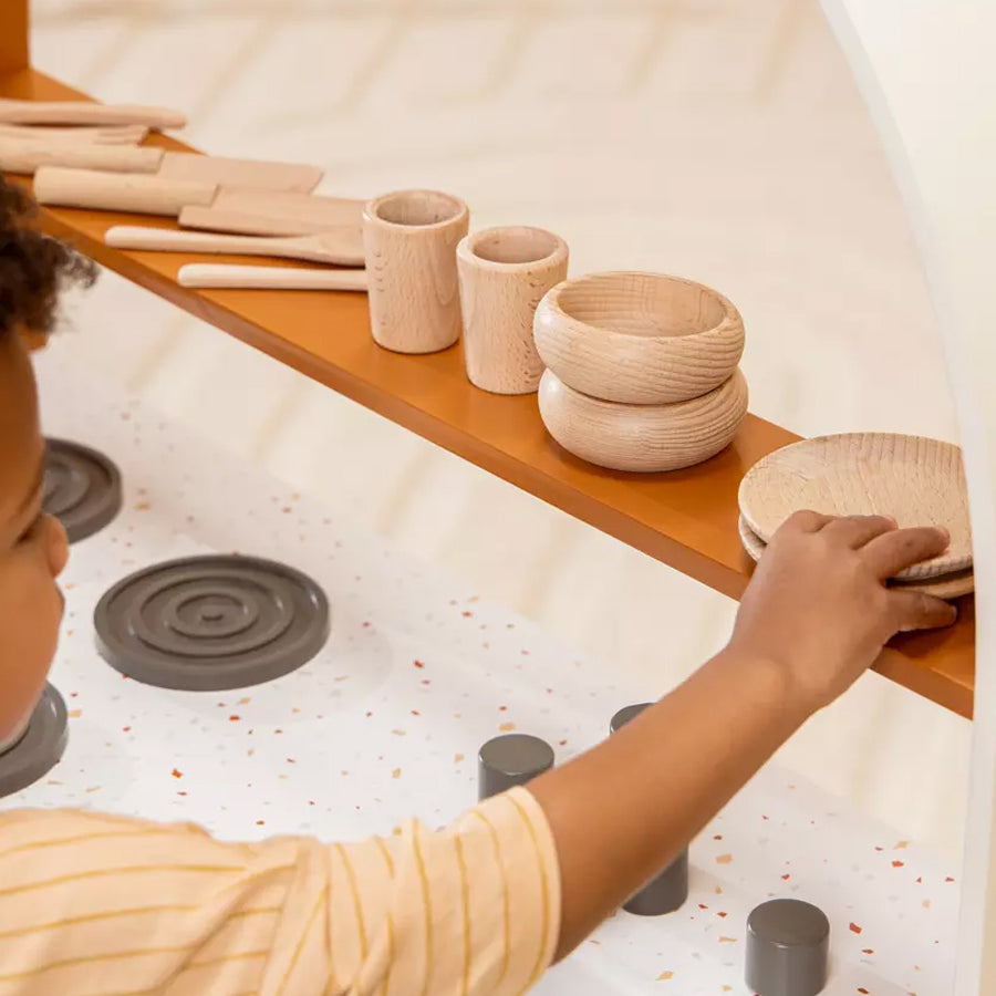 Coco Village houten servies set (12 stuks)