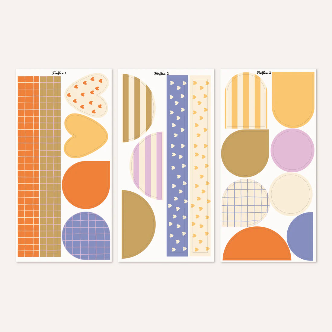 Ferflex magnetische muursticker boog blauw/beige gestreept