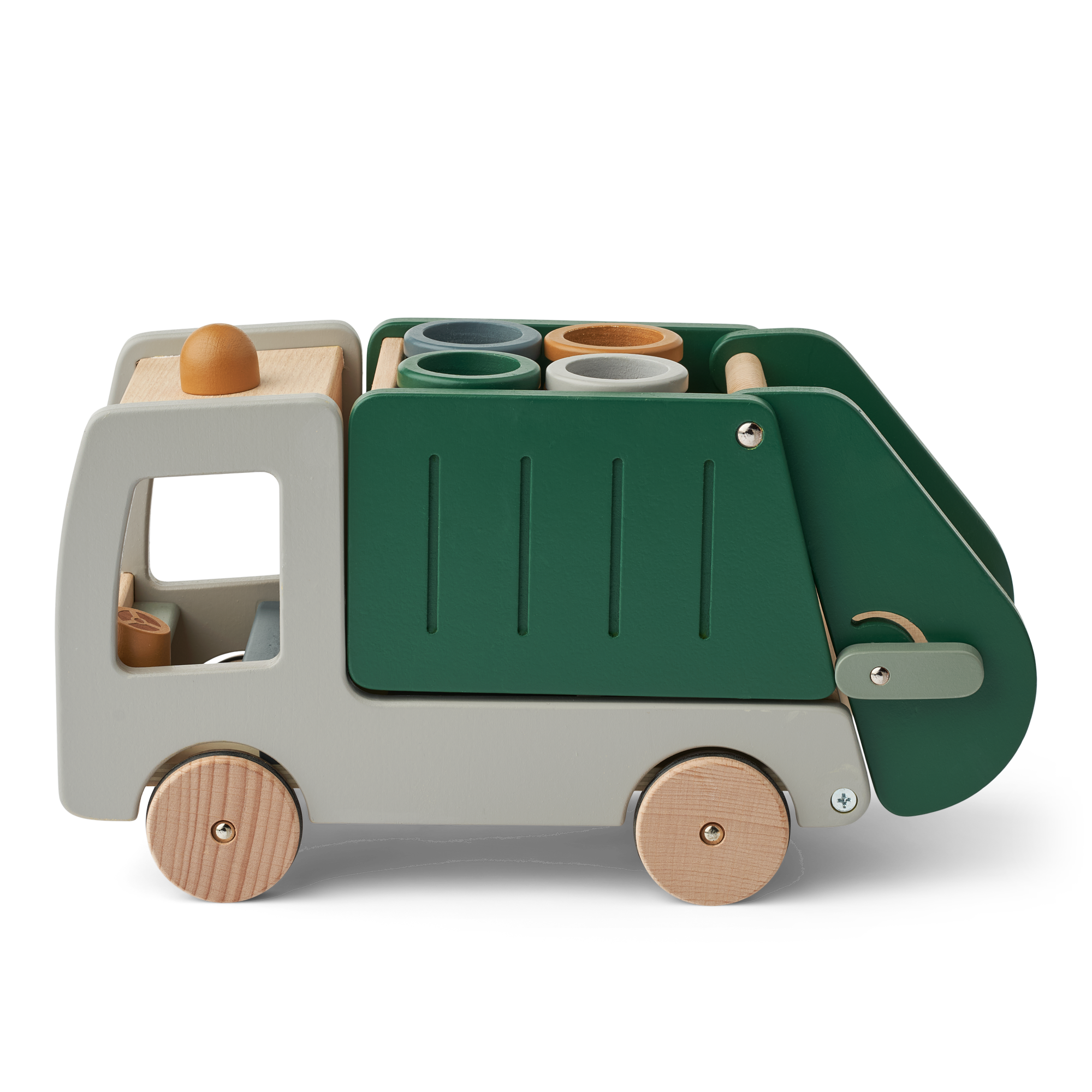 Liewood houten recyclewagen garden green multi mix
