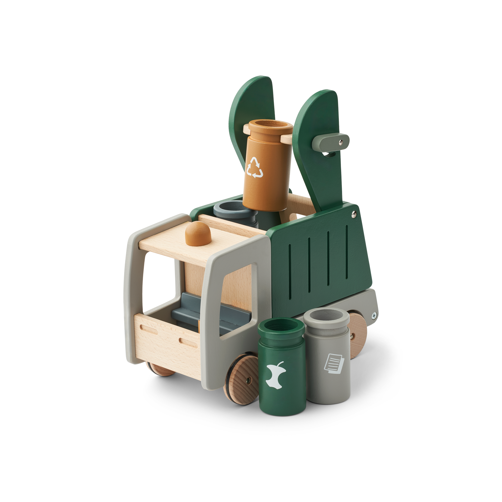Liewood houten recyclewagen garden green multi mix