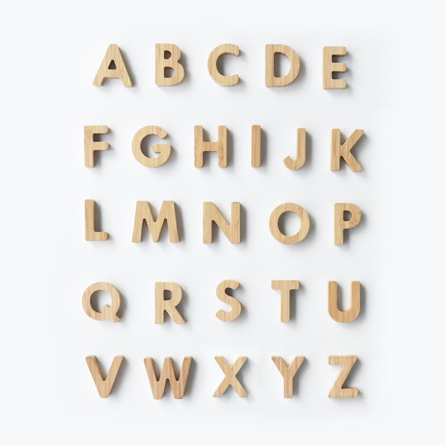 Wee Gallery bamboo alfabet letters set