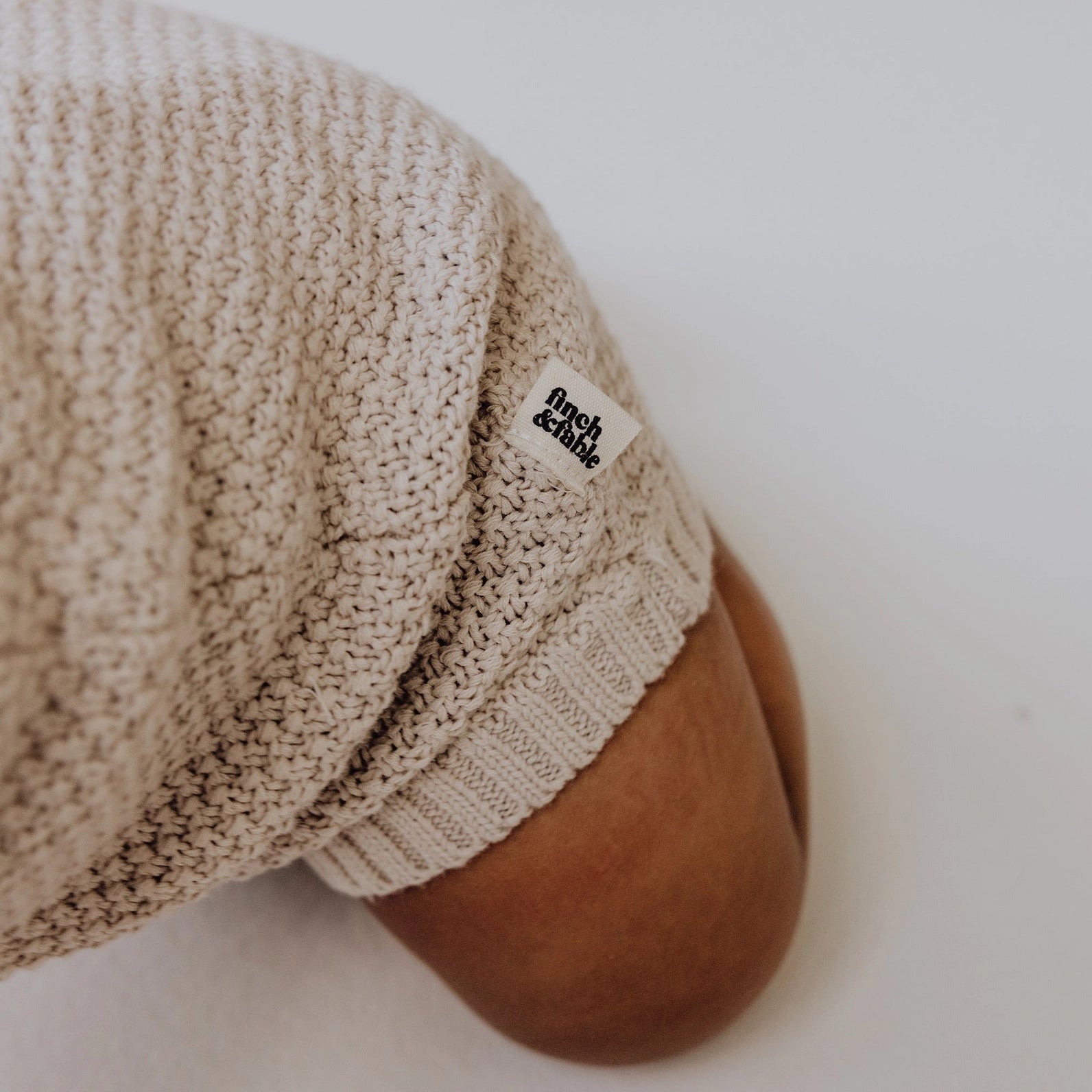 Finch & Fable gebreide salopette beige bruin
