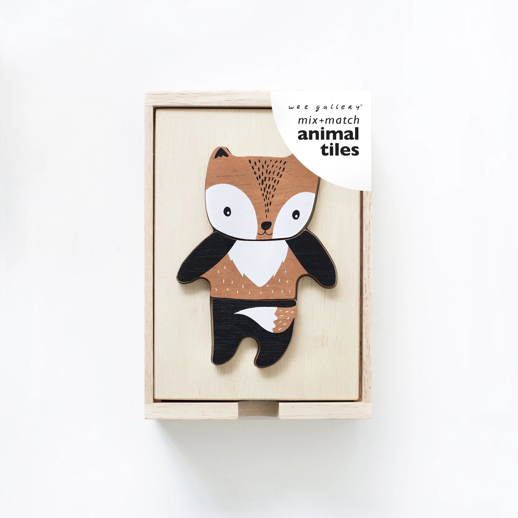 Wee Gallery mix & match houten dieren aankleedset