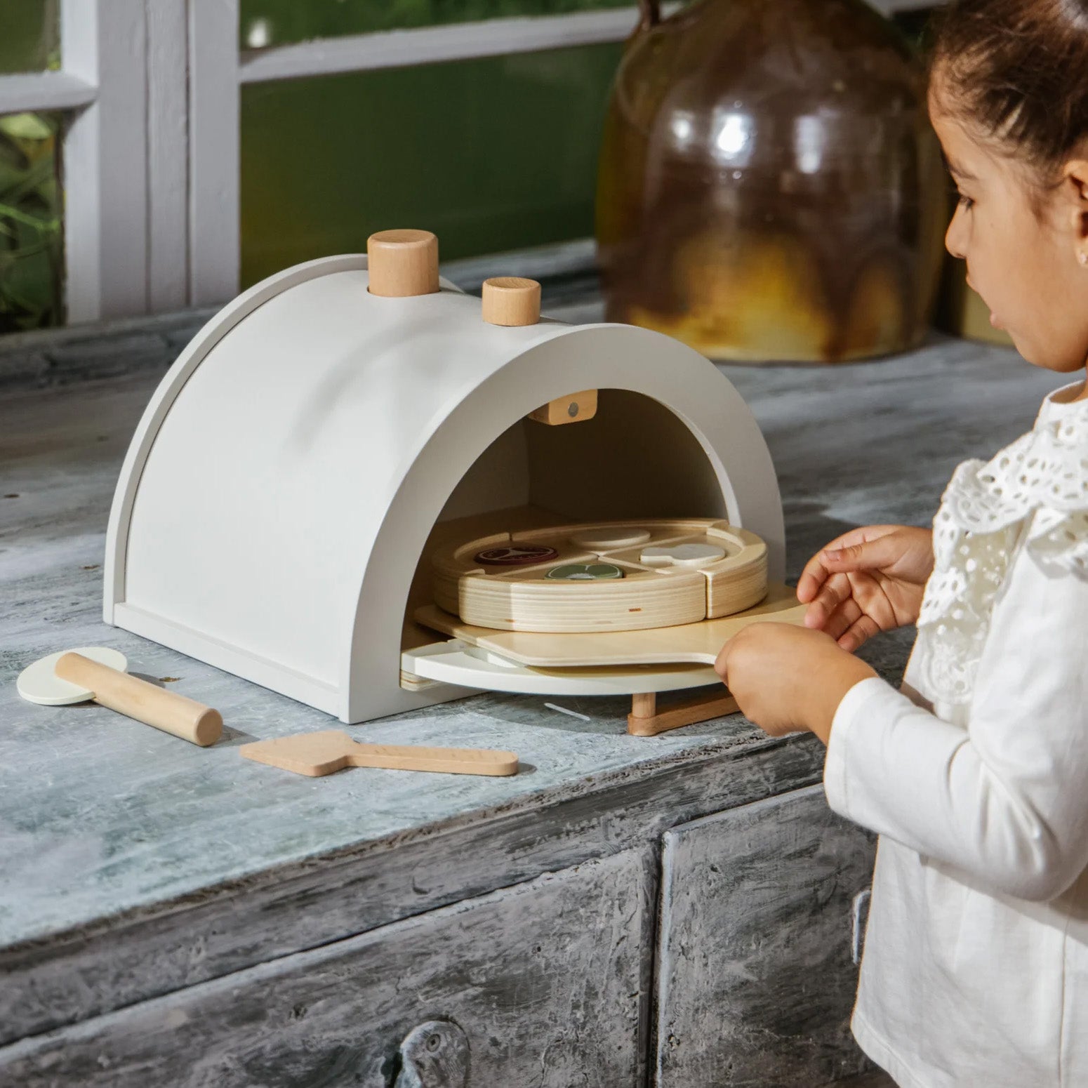 Coco Village houten pizzaoven met accessoires